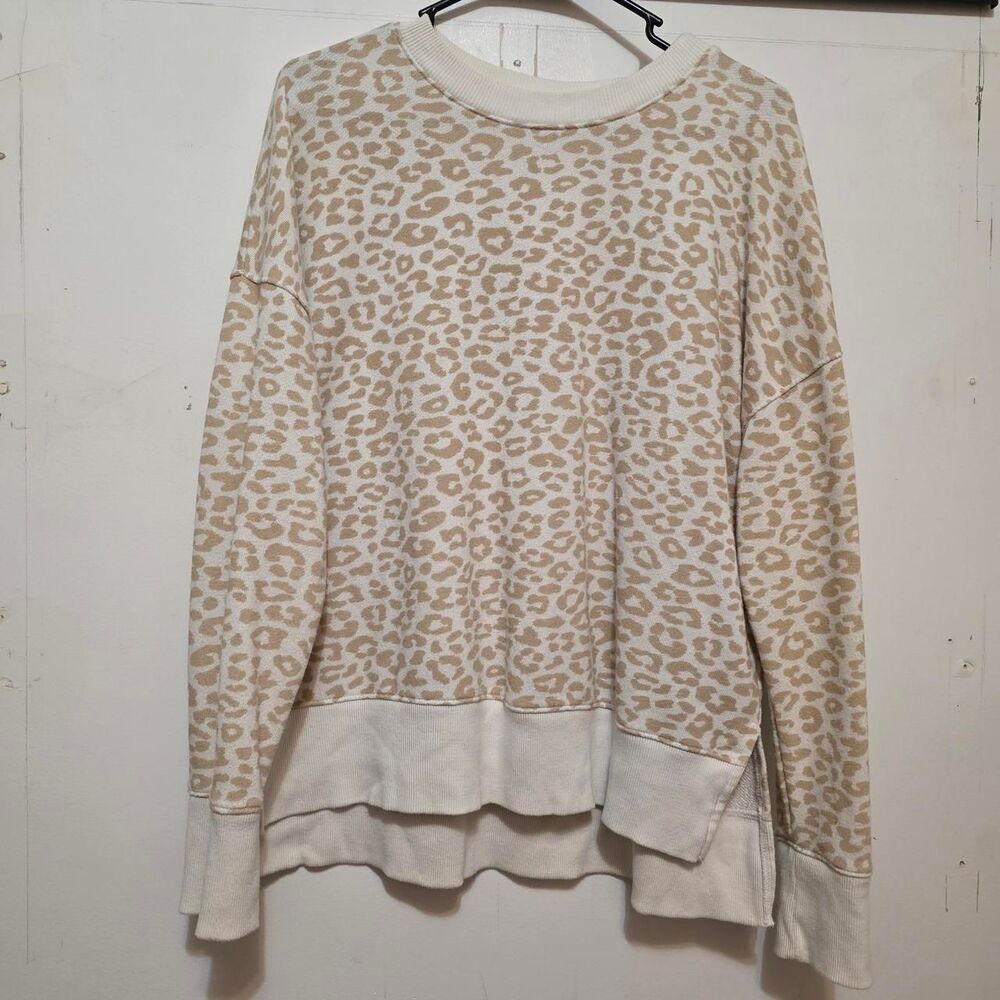 Time-and-tru Women's Cream and Tan Sweatshirt